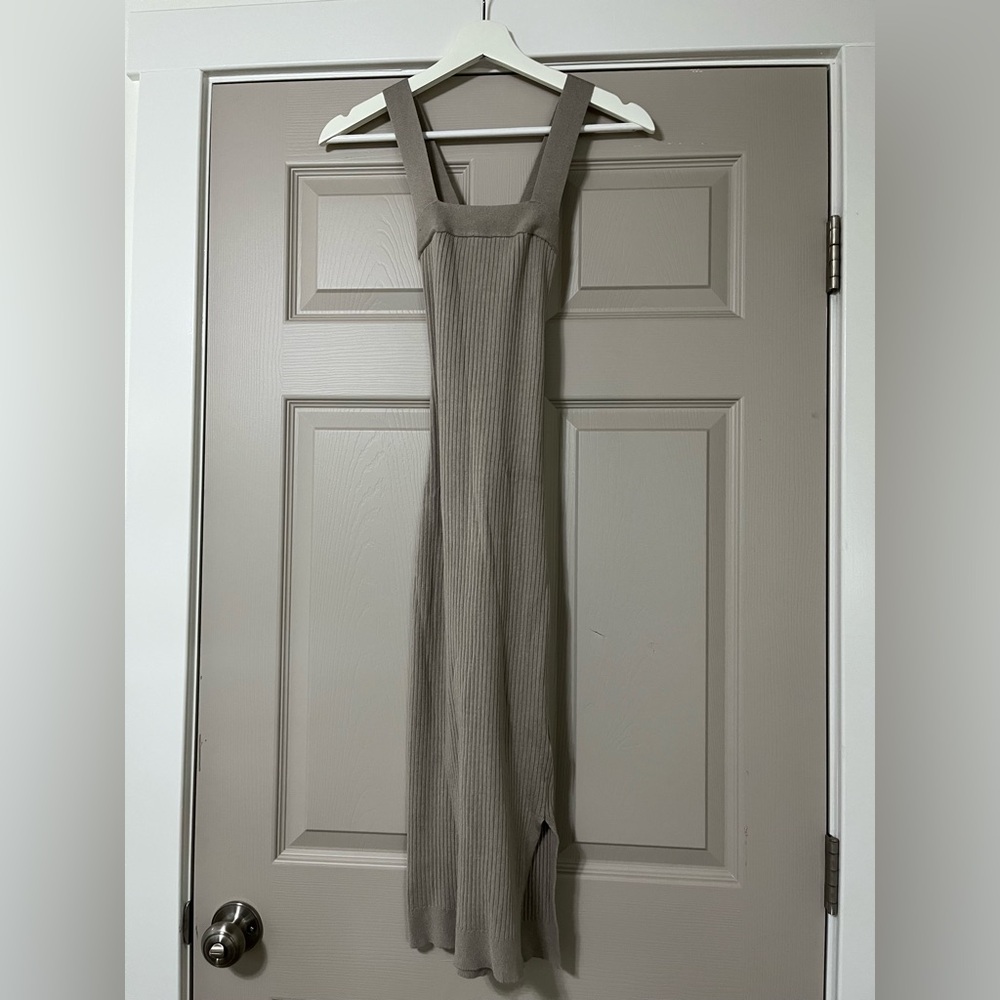 Forever 21 Midi Ribbed Knit Sweater Dress with cross straps